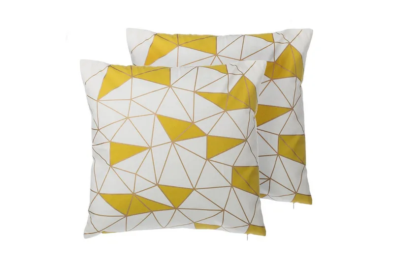 Pynteputer Clarkia sett med 2 Hvit/Gull/Gul, Hvit/Gull/Gul