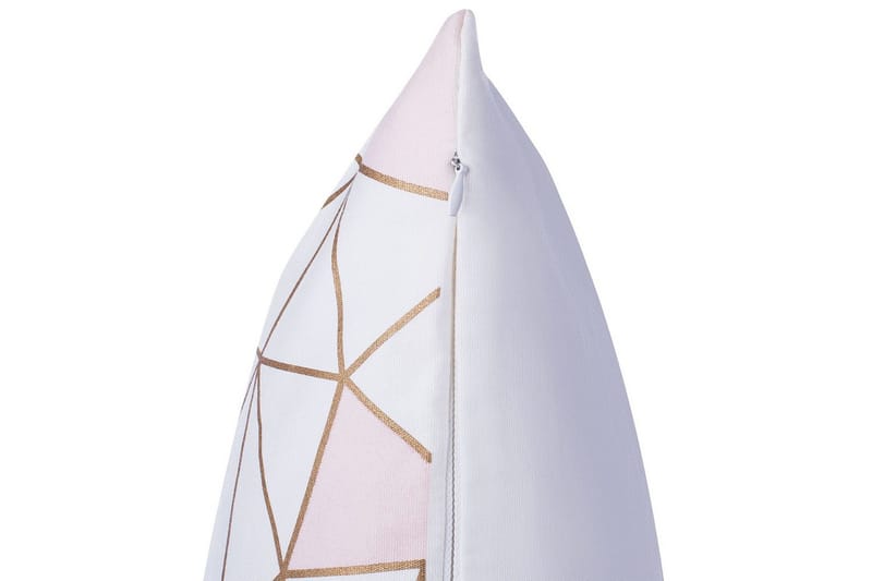 Pynteputer Clarkia sett med 2 Hvit/gull/rosa - Hvit/gull/rosa - Hagemøbler & utemiljø - Puter - Hageputer