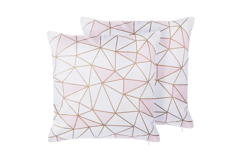 Pynteputer Clarkia sett med 2 Hvit/gull/rosa, Hvit/gull/rosa