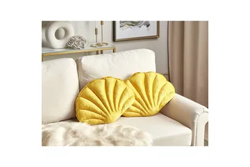 Pynteputer Consolida sett á 2 Gul - Gul - Hagemøbler & utemiljø - Puter - Hageputer