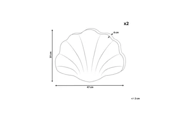 Pynteputer Consolida sett á 2 Gul - Gul - Hagemøbler & utemiljø - Puter - Hageputer