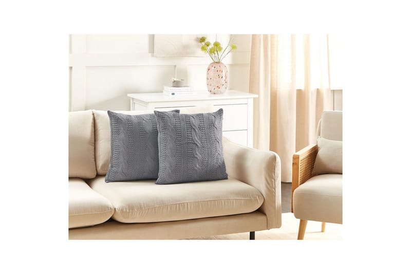 Pynteputer Constylis sett á 2 Grå - Grå - Hagemøbler & utemiljø - Puter - Hageputer