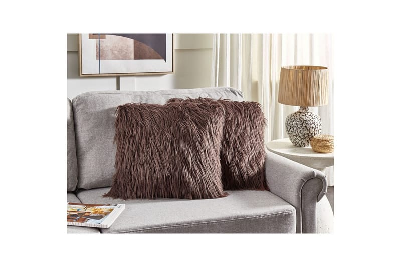 Pynteputer Corokia sett av 2 Brun - Brun - Hagemøbler & utemiljø - Puter - Hageputer