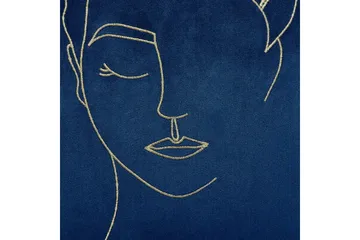 Pynteputer Crocus sett á 2 Blå/gull - Blå/gull - Hagemøbler & utemiljø - Puter - Hageputer