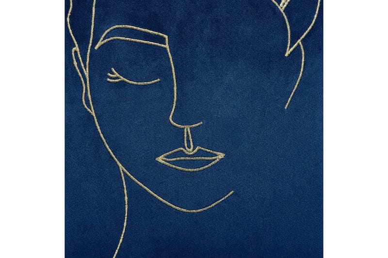 Pynteputer Crocus sett á 2 Blå/gull - Blå/gull - Hagemøbler & utemiljø - Puter - Hageputer