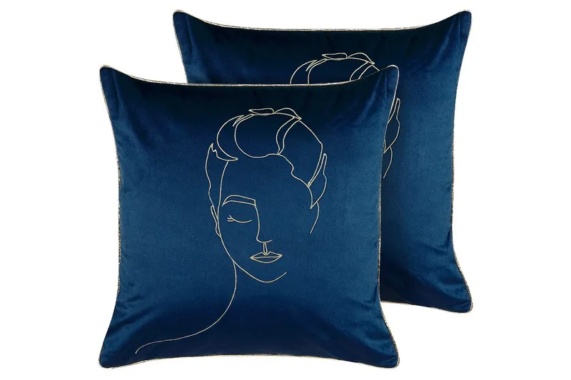 Pynteputer Crocus sett á 2 Blå/gull, Blå/gull