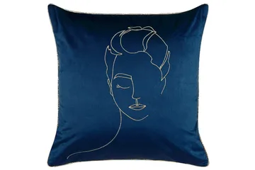 Pynteputer Crocus sett á 2 Blå/gull - Blå/gull - Hagemøbler & utemiljø - Puter - Hageputer