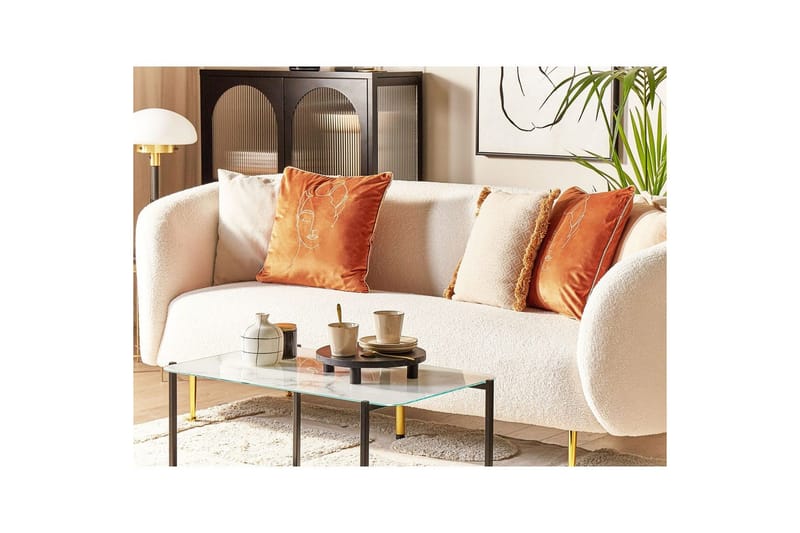 Pynteputer Crocus sett á 2 Oransje/gull - Oransje/gull - Hagemøbler & utemiljø - Puter - Hageputer