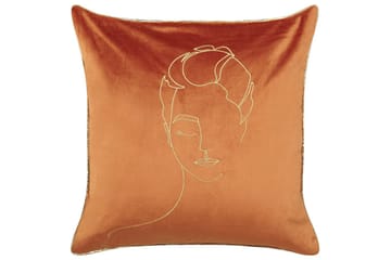 Pynteputer Crocus sett á 2 Oransje/gull - Oransje/gull - Hagemøbler & utemiljø - Puter - Hageputer