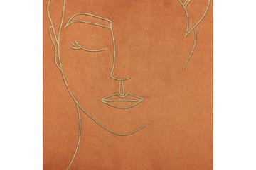 Pynteputer Crocus sett á 2 Oransje/gull - Oransje/gull - Hagemøbler & utemiljø - Puter - Hageputer