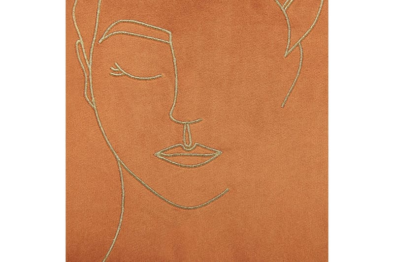 Pynteputer Crocus sett á 2 Oransje/gull - Oransje/gull - Hagemøbler & utemiljø - Puter - Hageputer