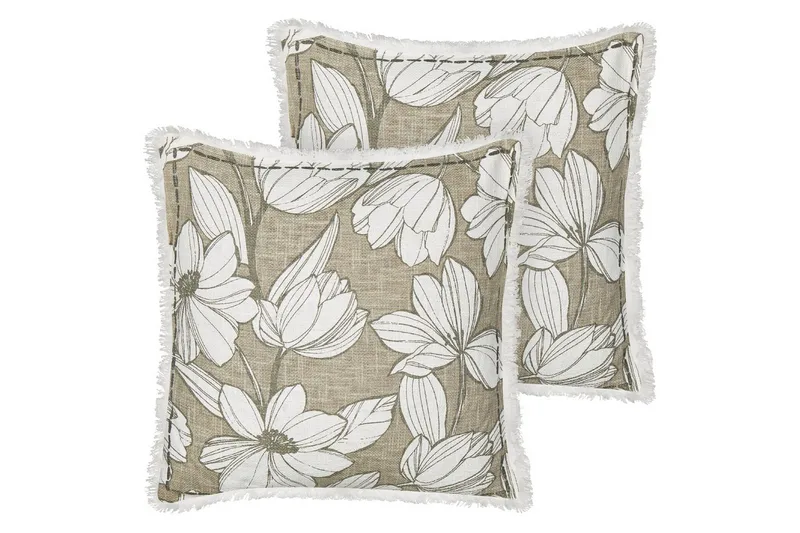 Pynteputer Cyanotis-sett à 2 Hvit/Grønn, Hvit/Grønn