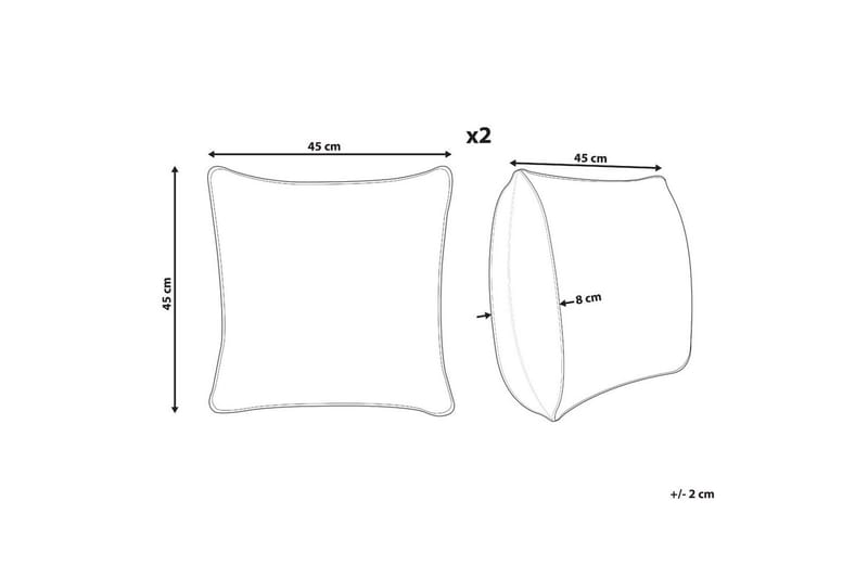 Pynteputer Cyanotis-sett à 2 Hvit/Grønn - Hvit/Grønn - Hagemøbler & utemiljø - Puter - Hageputer