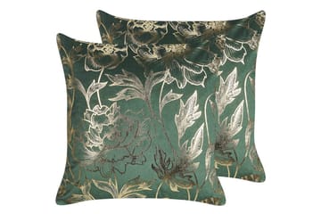 Pynteputer Daffodil-sett à 2 Grønn/gull - Grønn/gull - Hagemøbler & utemiljø - Puter - Hageputer