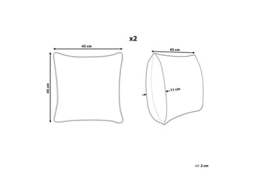 Pynteputer Diascia sett av 2 - Hagemøbler & utemiljø - Puter - Hageputer
