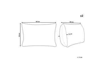 Pynteputer Douris sett med 2 30x60 cm - 30x60 cm - Hagemøbler & utemiljø - Puter - Hageputer