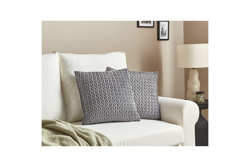 Pynteputer Eclipta sett om 2 Grå - Grå - Hagemøbler & utemiljø - Puter - Hageputer