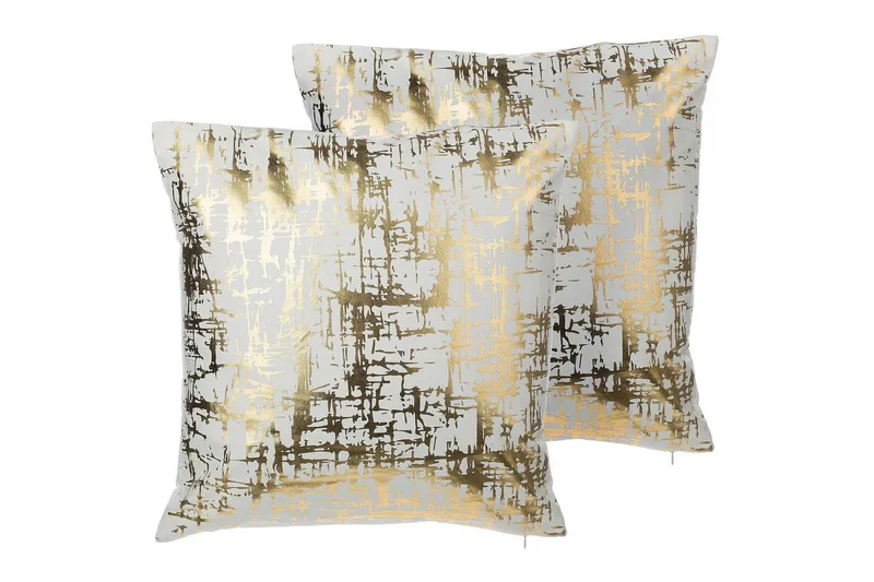 Pynteputer Gardenia sett av 2 Gull/hvit, Gull/hvit