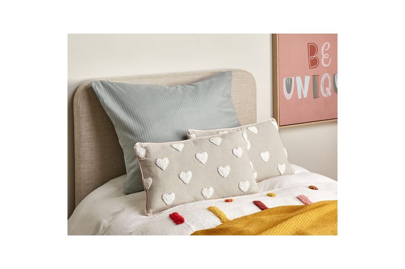 Pynteputer Gazania sett av 2 Beige/hvit, Rektangulær - Beige/hvit, Rektangulær - Hagemøbler & utemiljø - Puter - Hageputer