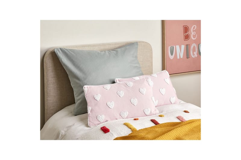 Pynteputer Gazania sett av 2 Rosa/Hvit, Rektangulær - Rosa/Hvit, Rektangulær - Hagemøbler & utemiljø - Puter - Hageputer