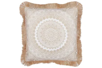 Pynteputer Geranium sett av 2 Beige/hvit - Beige/hvit - Hagemøbler & utemiljø - Puter - Hageputer