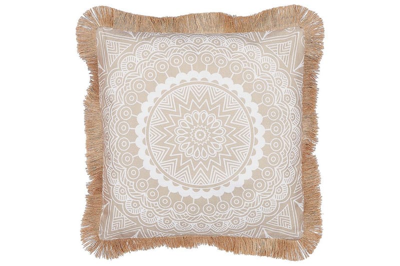 Pynteputer Geranium sett av 2 Beige/hvit - Beige/hvit - Hagemøbler & utemiljø - Puter - Hageputer