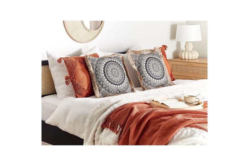 Pynteputer Geranium sett av 2 Beige/svart - Beige/svart - Hagemøbler & utemiljø - Puter - Hageputer