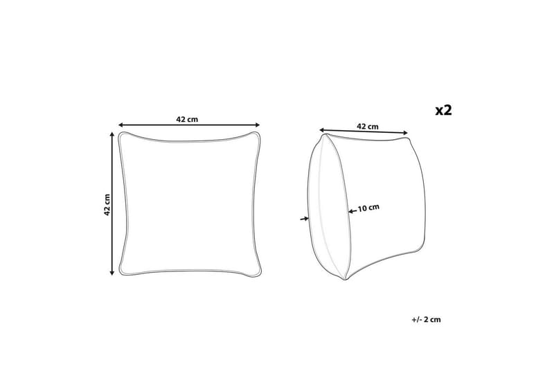 Pynteputer Hakone sett med 2 Beige, Firkantet - Beige, Firkantet - Hagemøbler & utemiljø - Puter - Hageputer