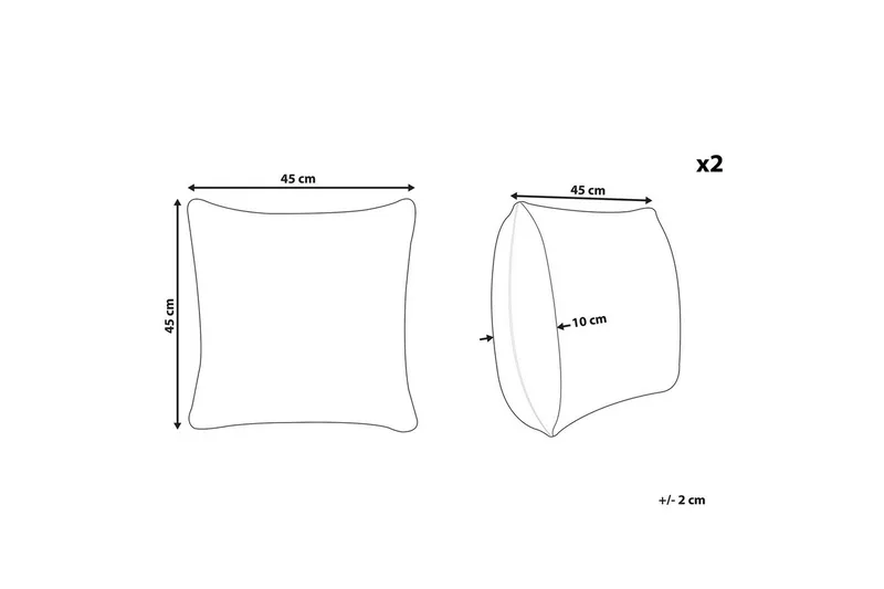 Pynteputer Hordeum sett av 2 Brun - Brun - Hagemøbler & utemiljø - Puter - Hageputer