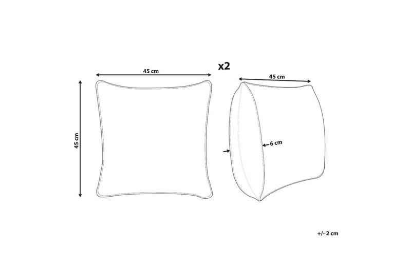 Pynteputer Hoya sett à 2 Oransje/gull - Oransje/gull - Hagemøbler & utemiljø - Puter - Hageputer