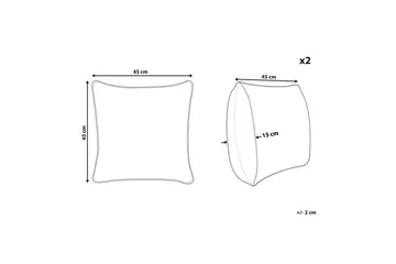 Pynteputer Jasmine sett à 2 Rosa - Rosa - Hagemøbler & utemiljø - Puter - Hageputer