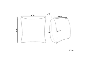 Pynteputer Jatropha sett à 2 Blå/hvit/grønn/oransje - Blå/hvit/grønn/oransje - Hagemøbler & utemiljø - Puter - Hageputer