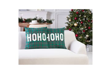 Pynteputer Joycandy sett av 2 Grønn/rød/svart/hvit, Firkantet - Grønn/rød/svart/hvit, Firkantet - Hagemøbler & utemiljø - Puter - Hageputer