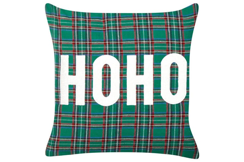 Pynteputer Joycandy sett av 2 Grønn/rød/svart/hvit, Firkantet - Grønn/rød/svart/hvit, Firkantet - Hagemøbler & utemiljø - Puter - Hageputer