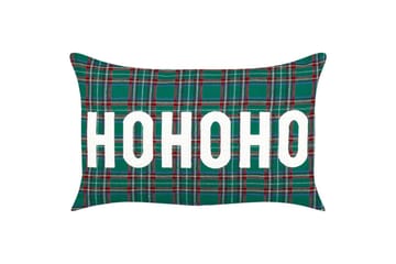 Pynteputer Joycandy sett av 2 Grønn/rød/svart/hvit, Rektangulær - Grønn/rød/svart/hvit, Rektangulær - Hagemøbler & utemiljø - Puter - Hageputer