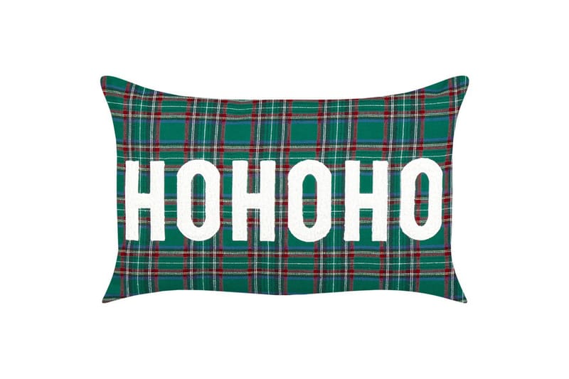 Pynteputer Joycandy sett av 2 Grønn/rød/svart/hvit, Rektangulær - Grønn/rød/svart/hvit, Rektangulær - Hagemøbler & utemiljø - Puter - Hageputer