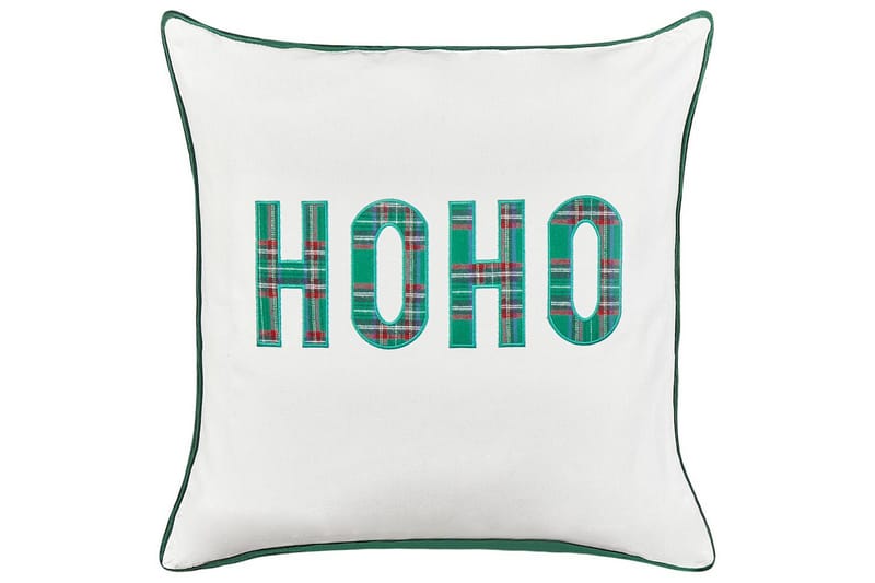 Pynteputer Joycandy sett av 2 Hvit/Rød/Grønn, Firkantet - Hvit/Rød/Grønn, Firkantet - Hagemøbler & utemiljø - Puter - Hageputer