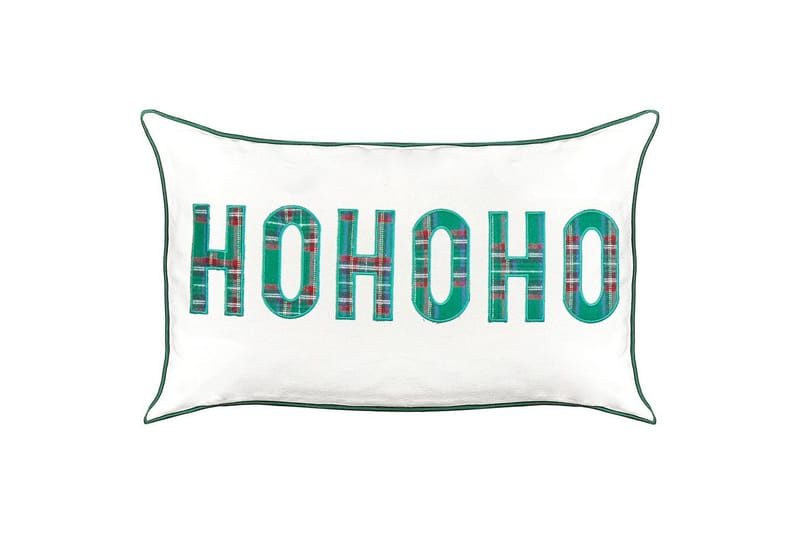 Pynteputer Joycandy sett av 2 Hvit/Rød/Grønn, Rektangulær - Hvit/Rød/Grønn, Rektangulær - Hagemøbler & utemiljø - Puter - Hageputer