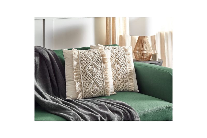 Pynteputer Kalam sett med 2 Beige - Beige - Hagemøbler & utemiljø - Puter - Hageputer