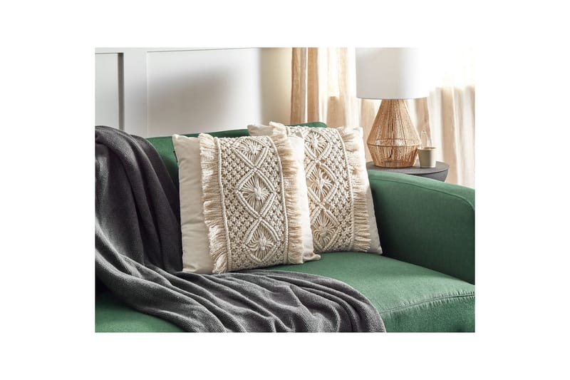 Pynteputer Kalam sett med 2 Beige - Beige - Hagemøbler & utemiljø - Puter - Hageputer ute