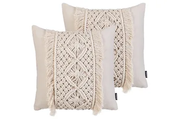 Pynteputer Kalam sett med 2 Beige - Beige - Hagemøbler & utemiljø - Puter - Hageputer