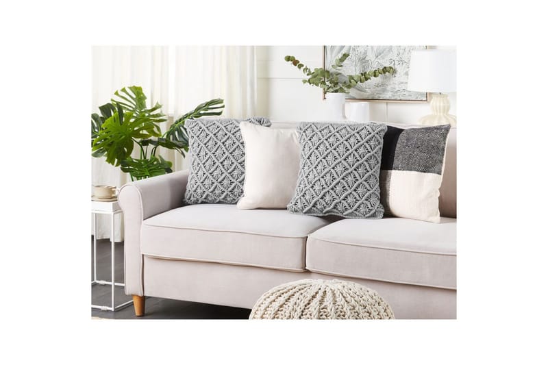 Pynteputer Kizkalesi sett av 2 Grå - Grå - Hagemøbler & utemiljø - Puter - Hageputer