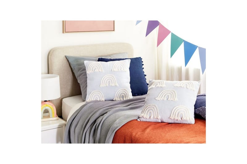 Pynteputer Leea sett med 2 Blå/Hvit - Blå/Hvit - Hagemøbler & utemiljø - Puter - Hageputer