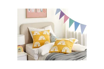 Pynteputer Leea sett med 2 Gul/Hvit - Gul/Hvit - Hagemøbler & utemiljø - Puter - Hageputer