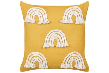 Pynteputer Leea sett med 2 Gul/Hvit - Gul/Hvit - Hagemøbler & utemiljø - Puter - Hageputer