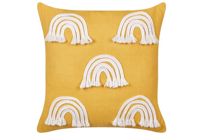 Pynteputer Leea sett med 2 Gul/Hvit - Gul/Hvit - Hagemøbler & utemiljø - Puter - Hageputer