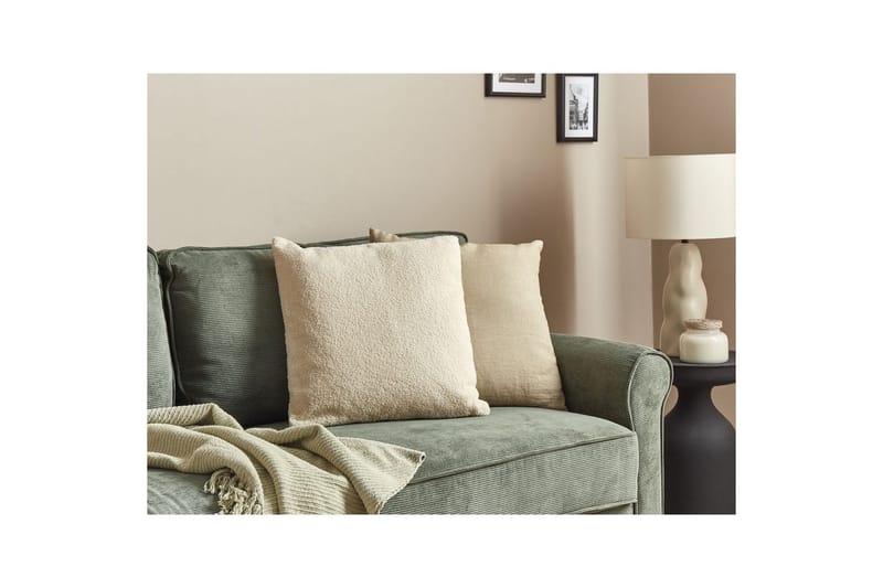 Pynteputer Leuzea sett med 2 Beige, 45x45 cm - Beige, 45x45 cm - Hagemøbler & utemiljø - Puter - Hageputer