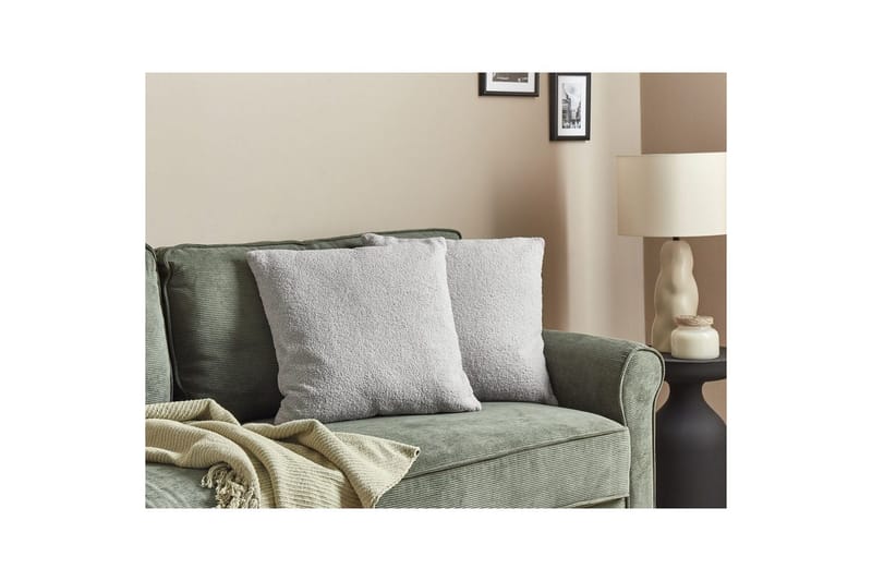 Pynteputer Leuzea sett med 2 Grå, 45x45 cm - Grå, 45x45 cm - Hagemøbler & utemiljø - Puter - Hageputer