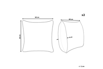 Pynteputer Leuzea sett med 2 Hvit, 60x60 cm - Hvit, 60x60 cm - Hagemøbler & utemiljø - Puter - Hageputer