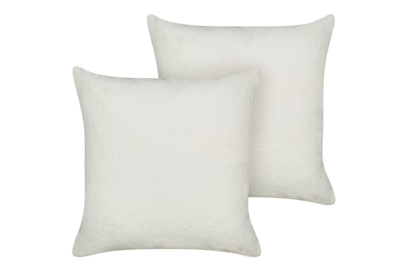 Pynteputer Leuzea sett med 2 Hvit, 60x60 cm - Hvit, 60x60 cm - Hagemøbler & utemiljø - Puter - Hageputer